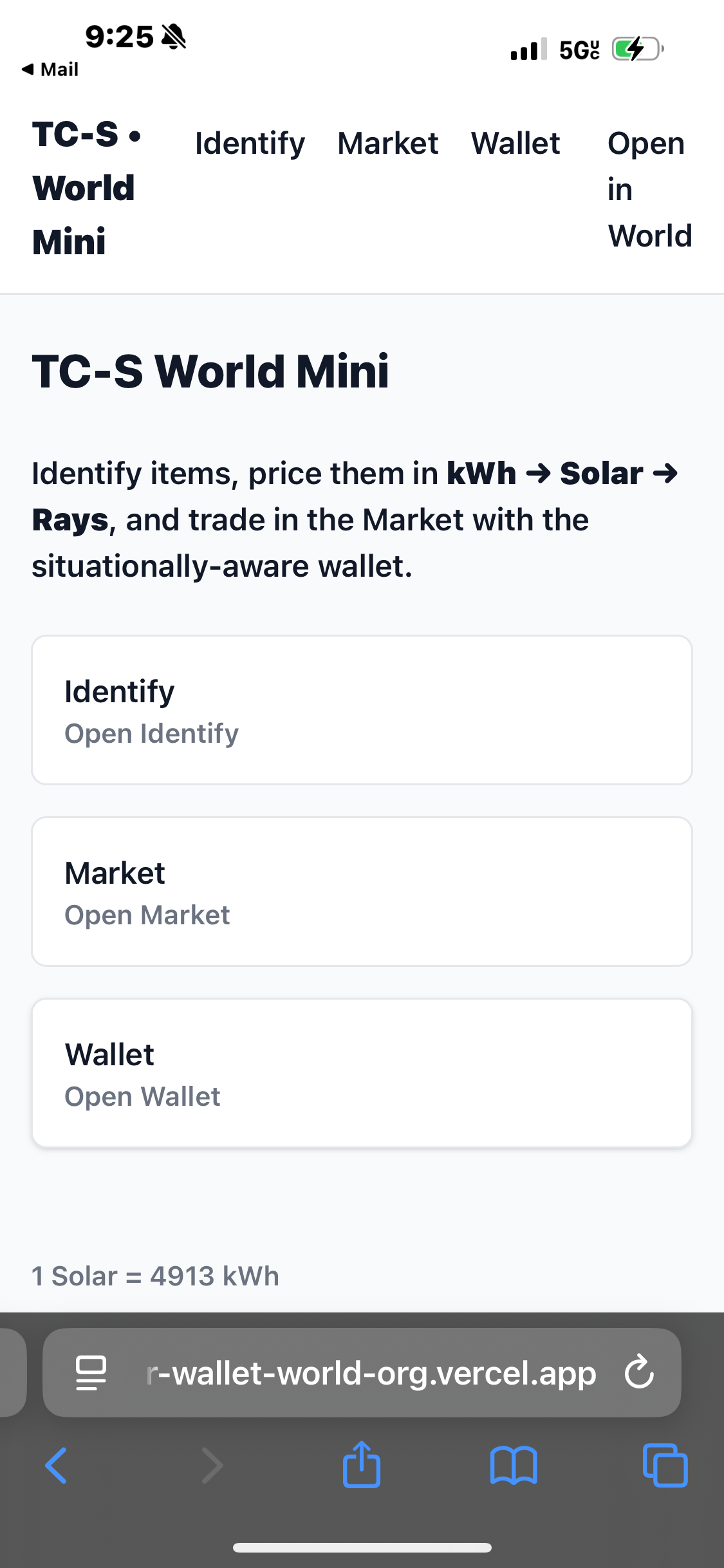 TC-S World Mini Dashboard
